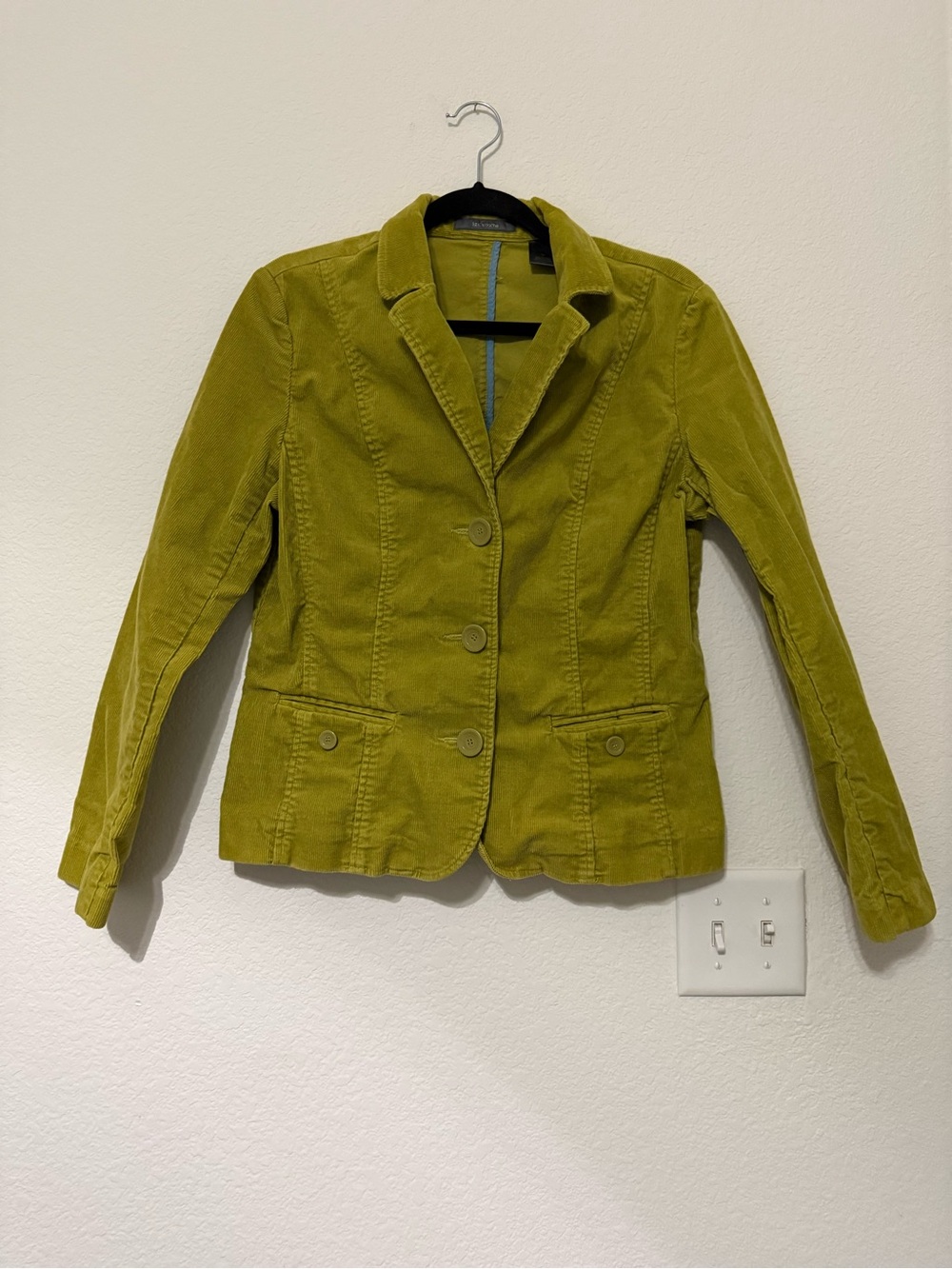 Liz Claiborne Chartreuse Corduroy Blazer Jacket